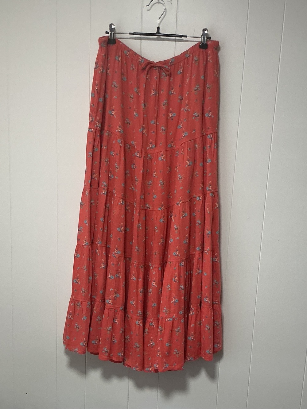 Free People draw string tier skirt